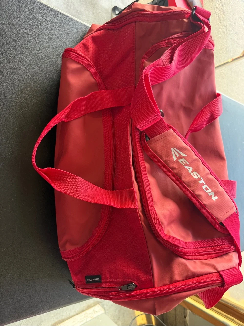 Easton Bright Red Men’s Duffel Bag with Logo